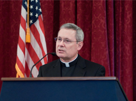 2011 Hill Reception:  Msgr. Malloy past General Secretary of the USCCB  thanks everyone for a successful gathering a good day on the Hill and all the work that they do.