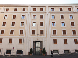 Domus Sanctae Marthae residence where cardinal electors will live during conclave seen at Vatican - CNS photo/Paul Haring
