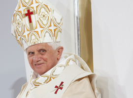 Pope Benedict XVI at a Mass at Yankee Stadium 2008 CNS Photo/Nancy Phelan Weichec