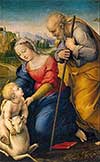 This image of the Holy Family is featured on a prayer card with Pope Francis' prayer for the Synods on the Family.  