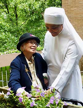 Scene from a nursing home operated by the Little Sisters of the Poor