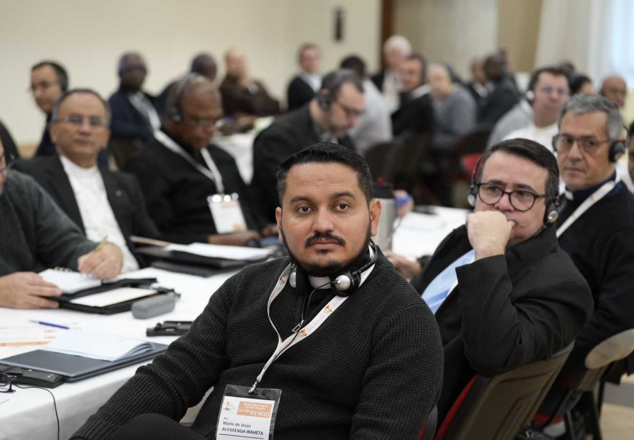 Pastors listen at synod meeting