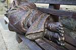A bronze statue of 
