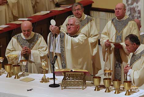 USCCB President Archbishop Joseph E. Kurtz of Louisville concelebrates Mass during the November 2014 USCCB General Assembly. CNS Photo/Bob Roller