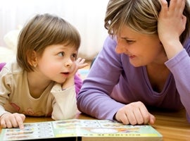 mother-teaching-daughter-to-read-montage