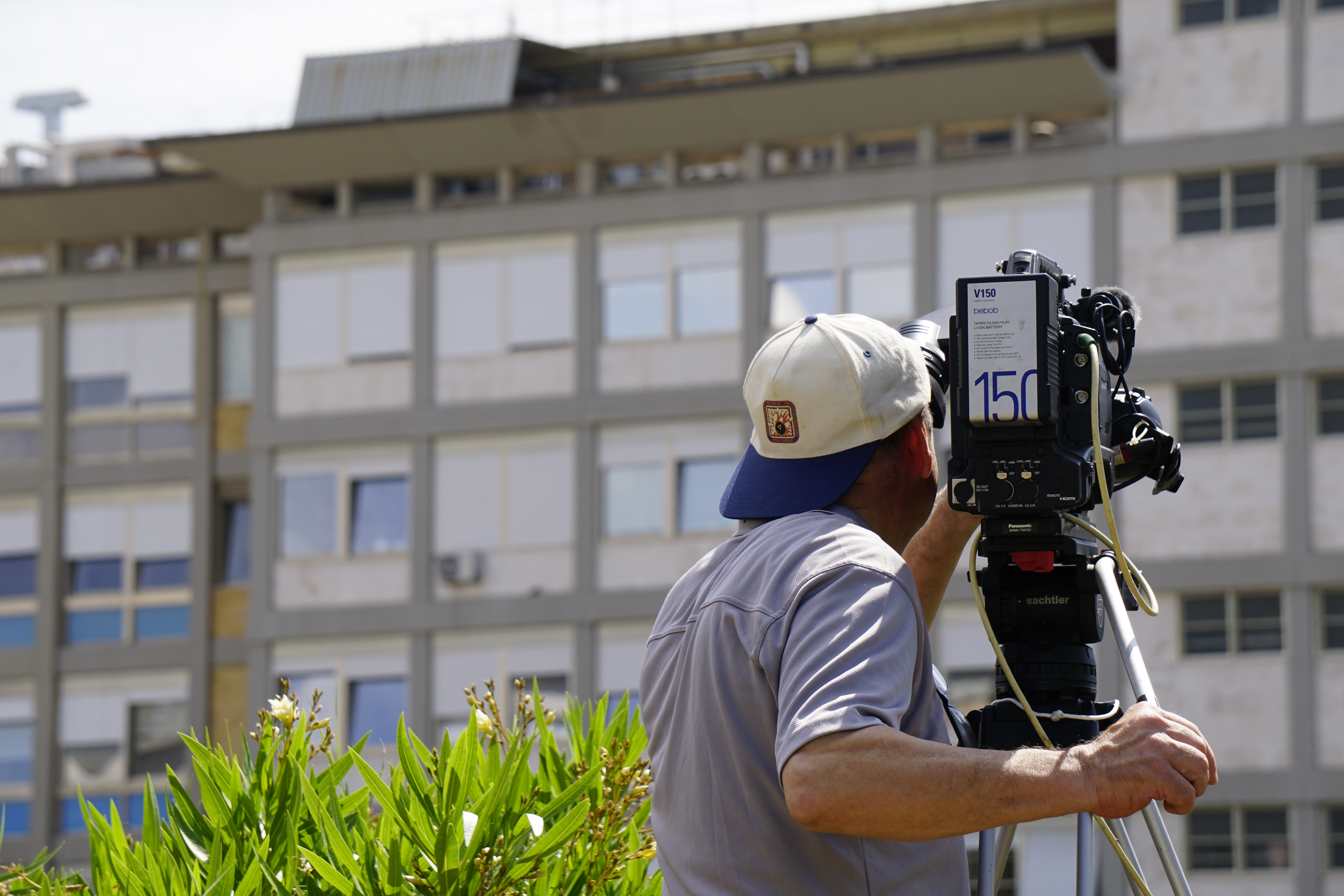 Videographer films hospital