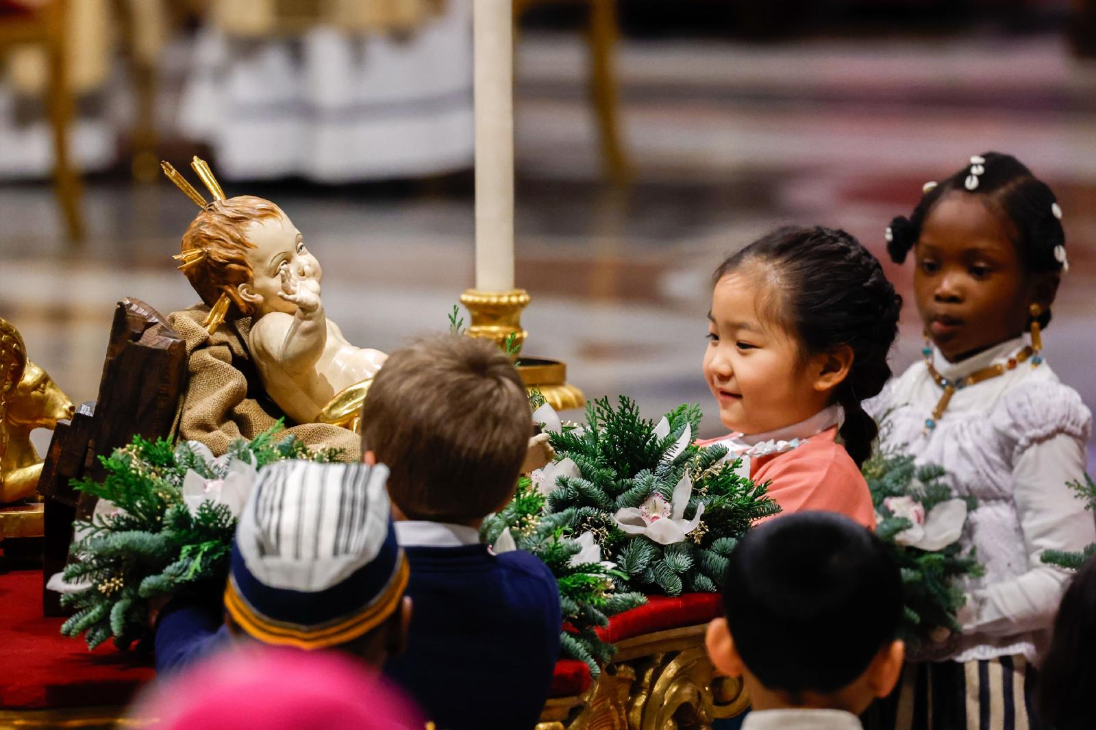 Children at Christmas Mass in the Vatican