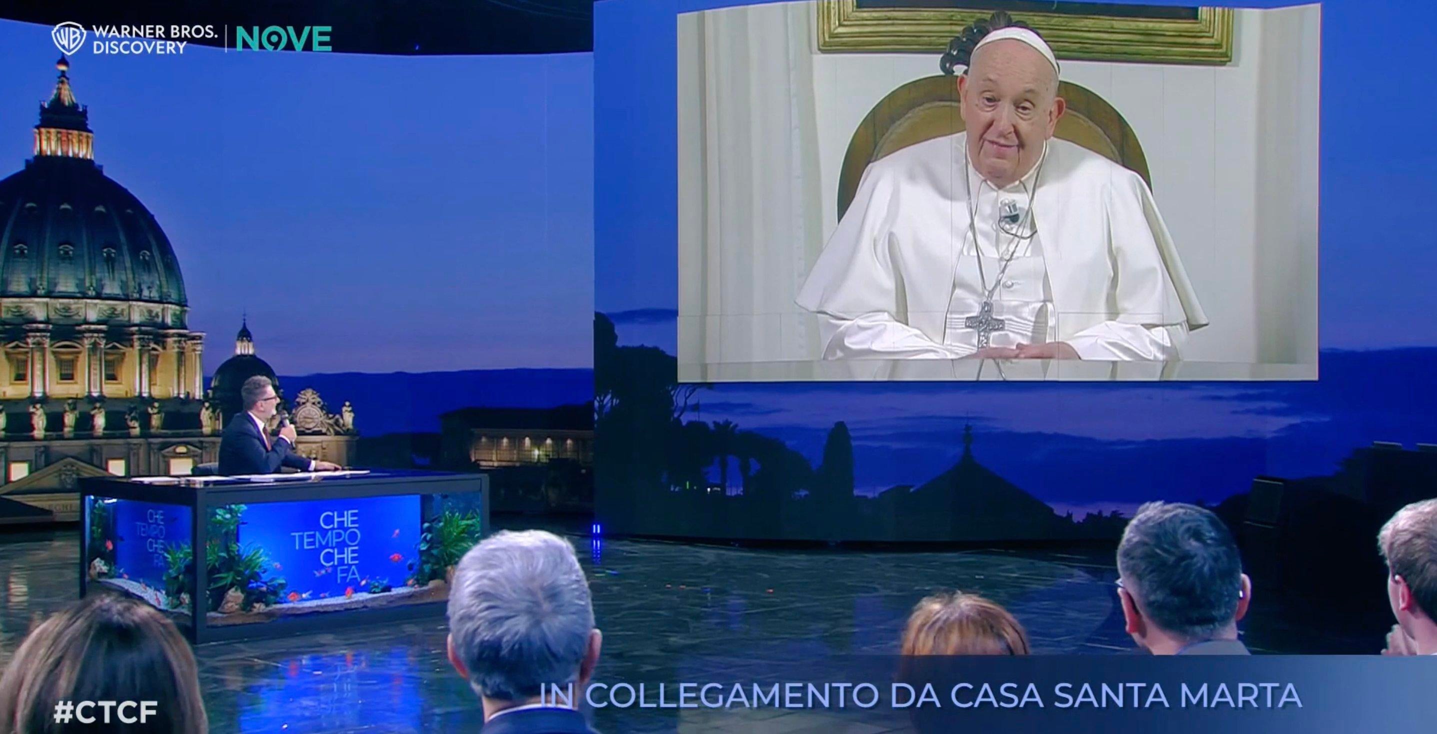 Pope Francis on Italian television