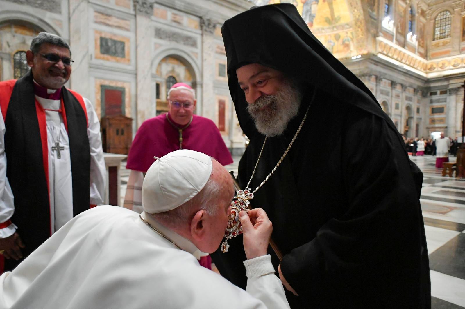 Pope Francis and Metropolitan Polykarpos