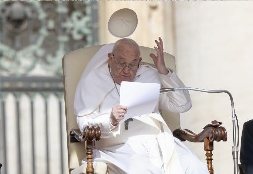 Pope Francis at his weekly general audience