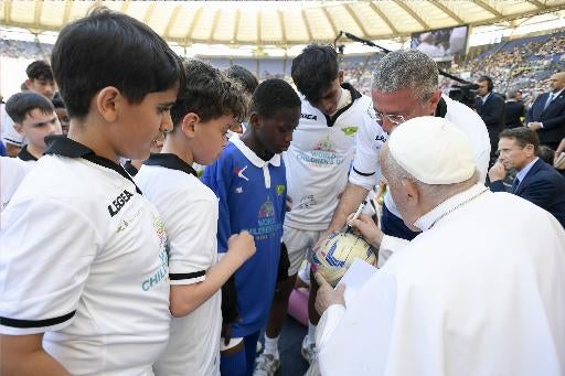 pope soccer ball