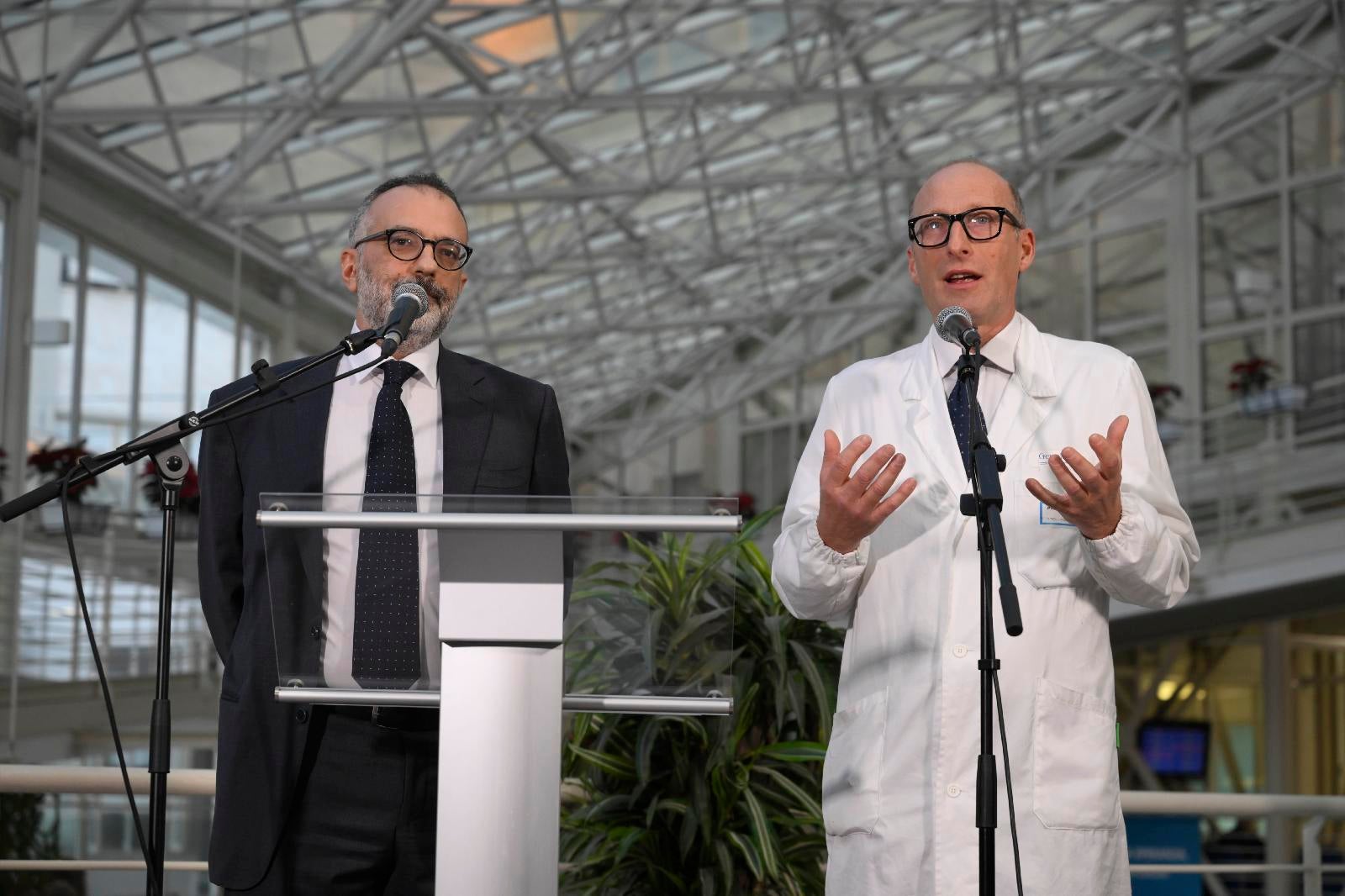 Pope Francis' doctors speak to reporters at Gemelli hospital