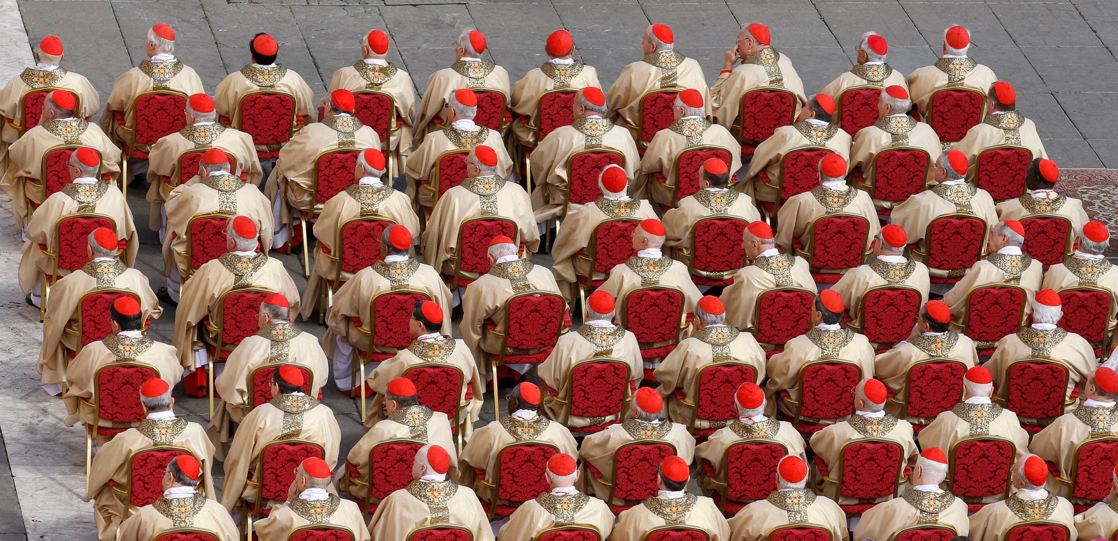 Cardinals attend Pope Francis' inaugural Mass in St. Peter's Square.