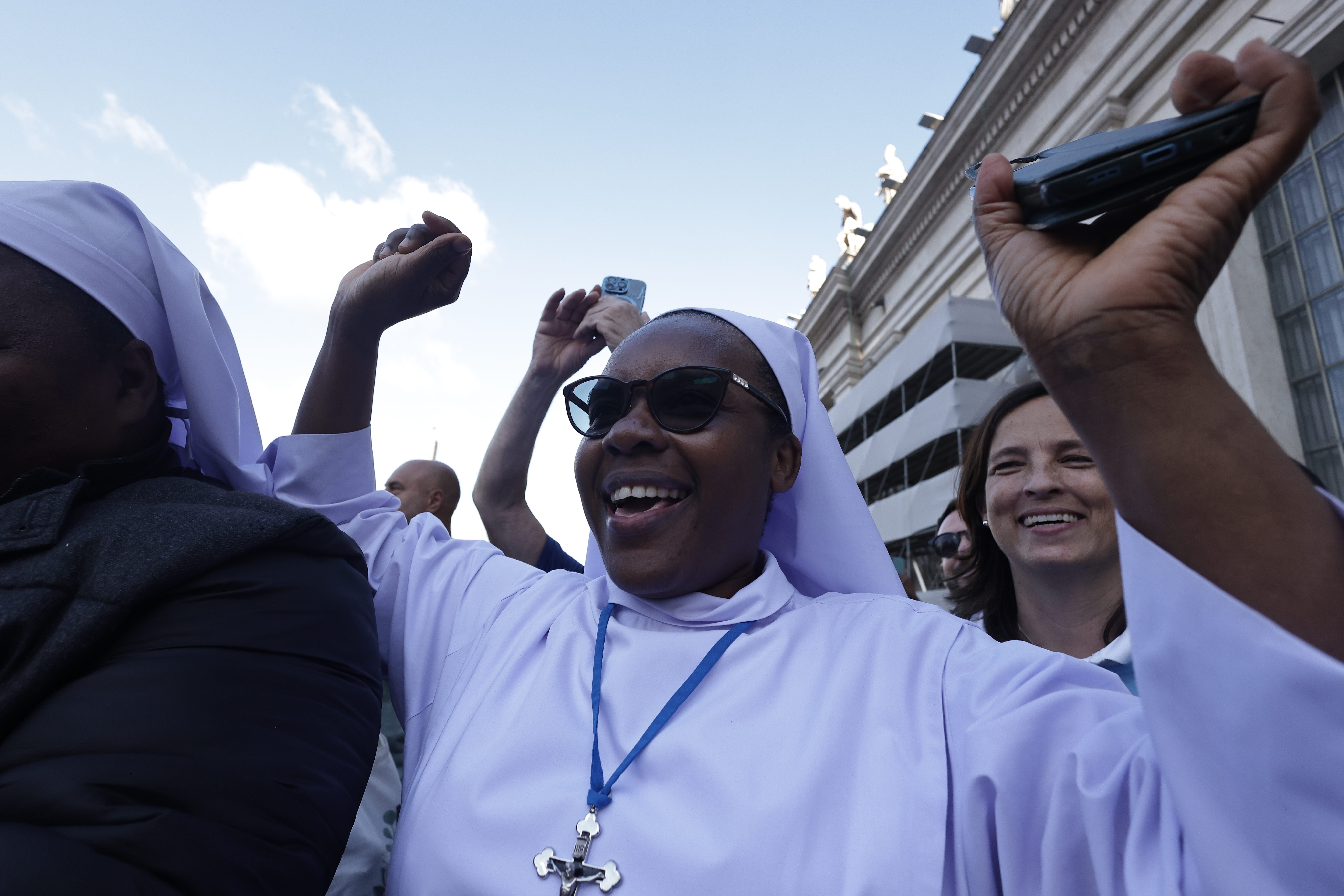 Crowds cheer in St. Peter's Square