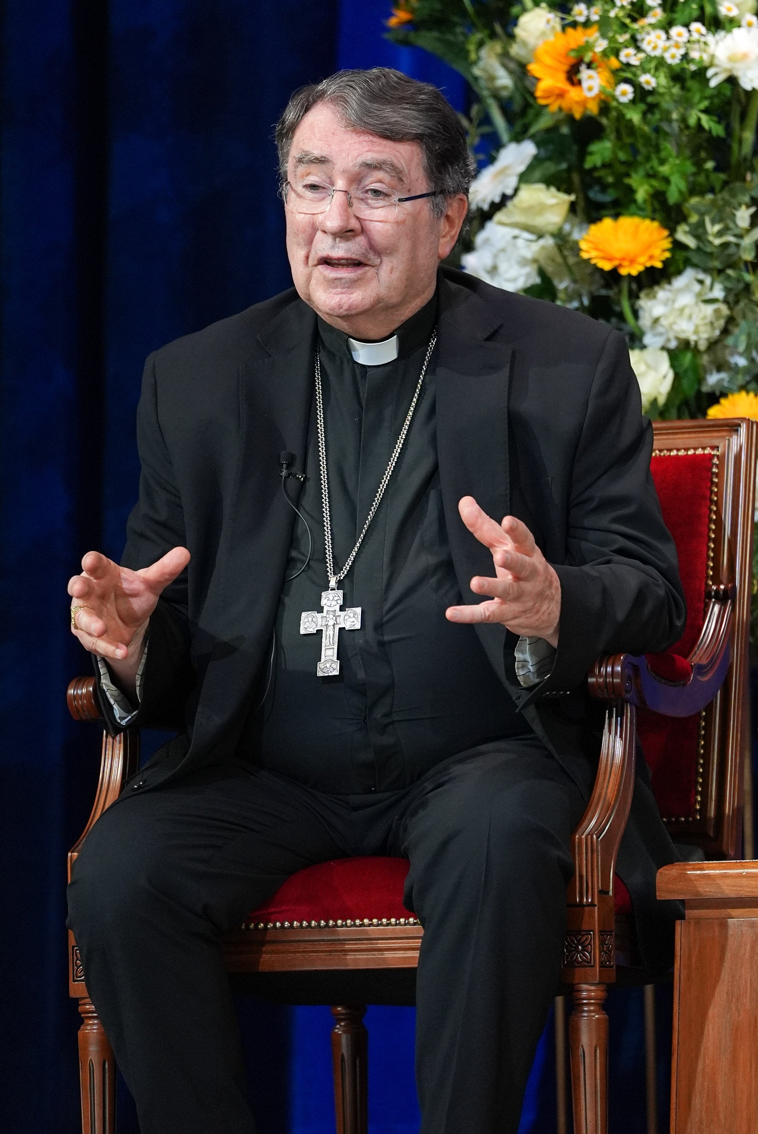 Cardinal Christophe Pierre at news conference in Rome
