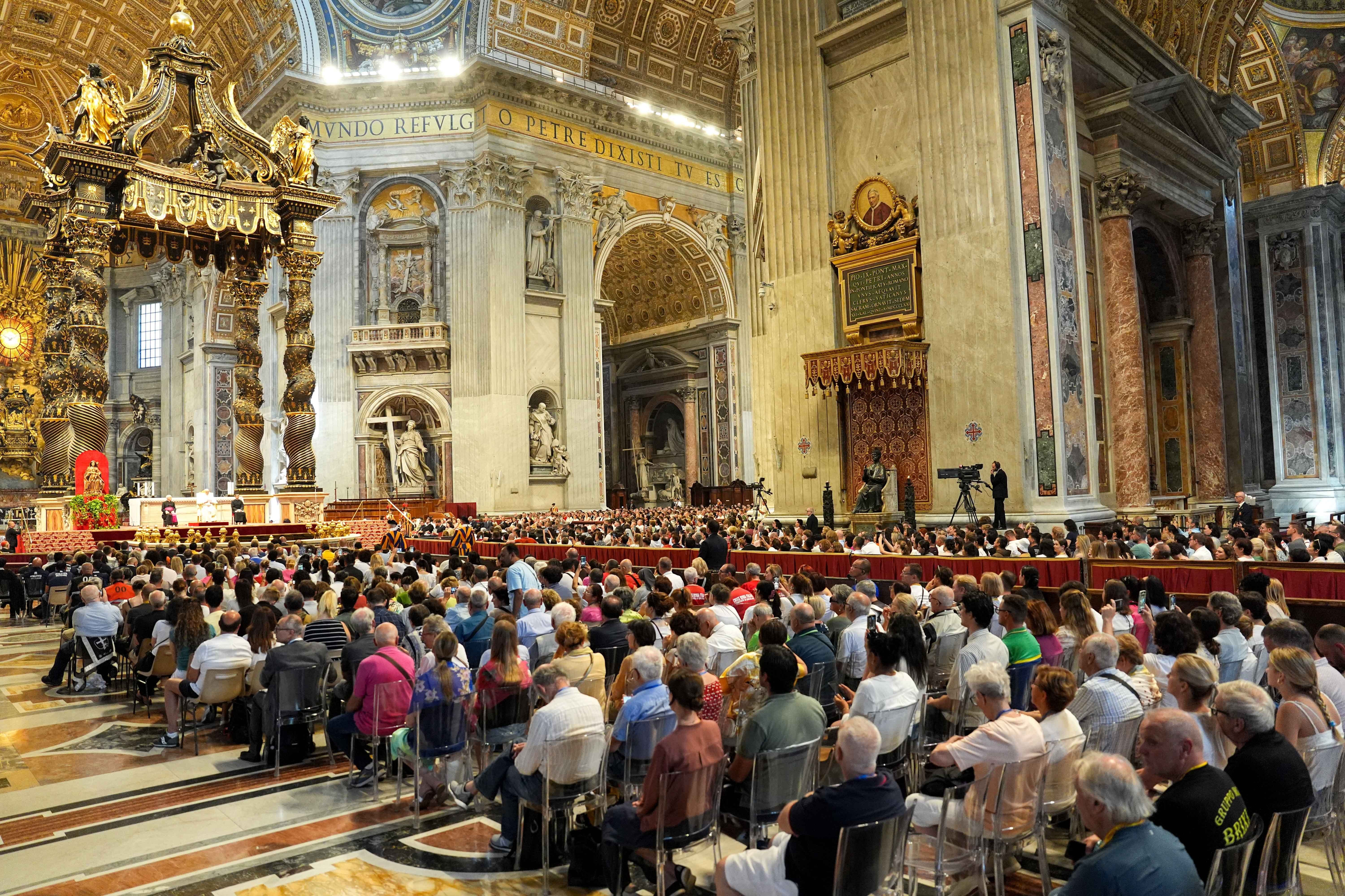 Pope Leo XIV addresses pilgrims in Rome for the Holy Year 2025.