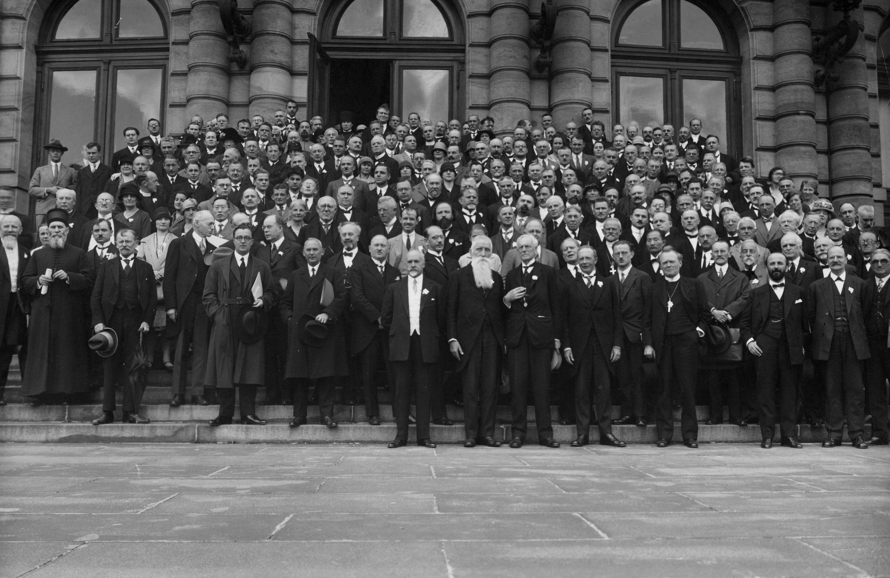 Historic photo of 1925 ecumenical meeting in Stockholm