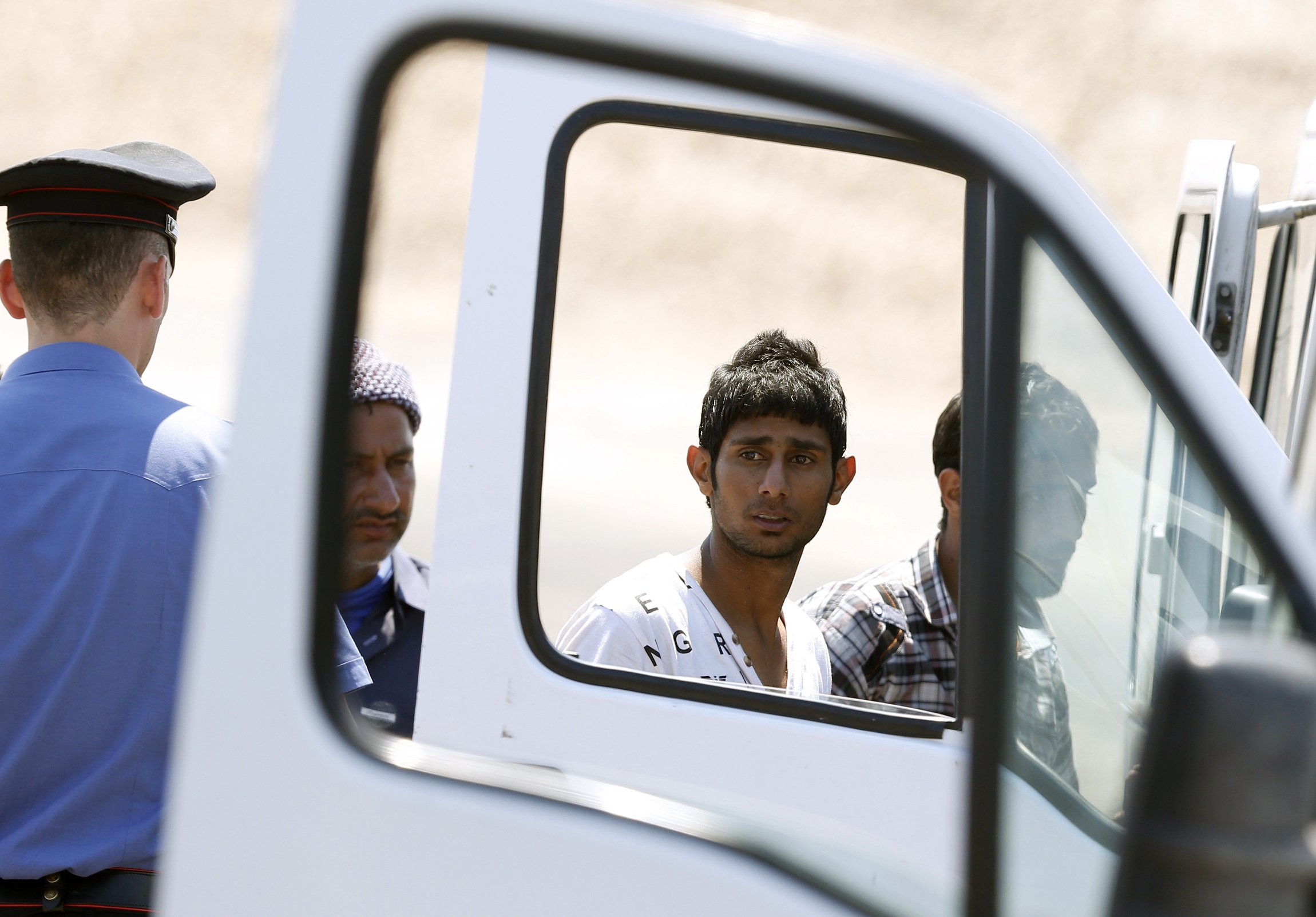 Migrants in Lampedusa in 2013