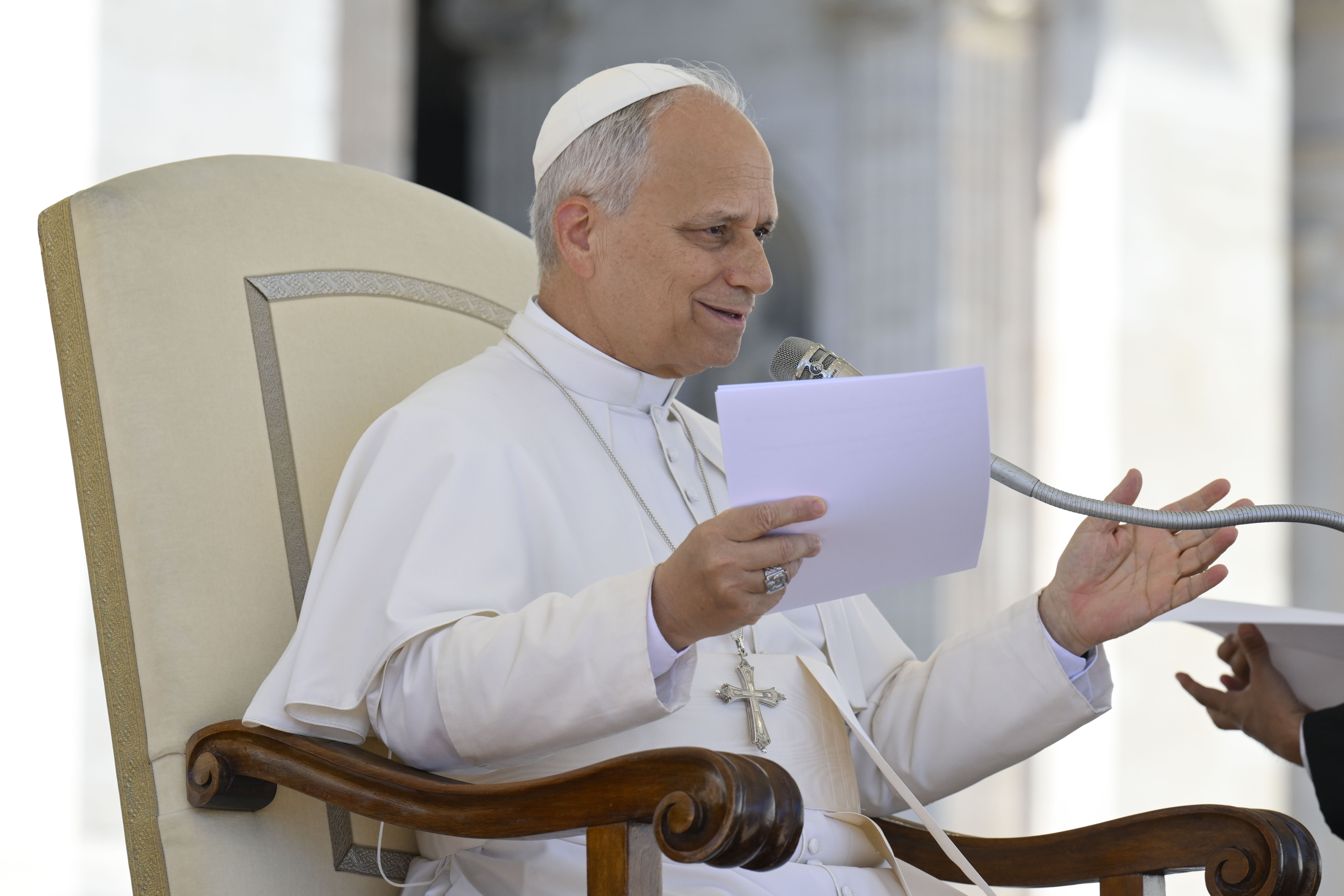 Pope Leo speaks at the Jubilee of Justice