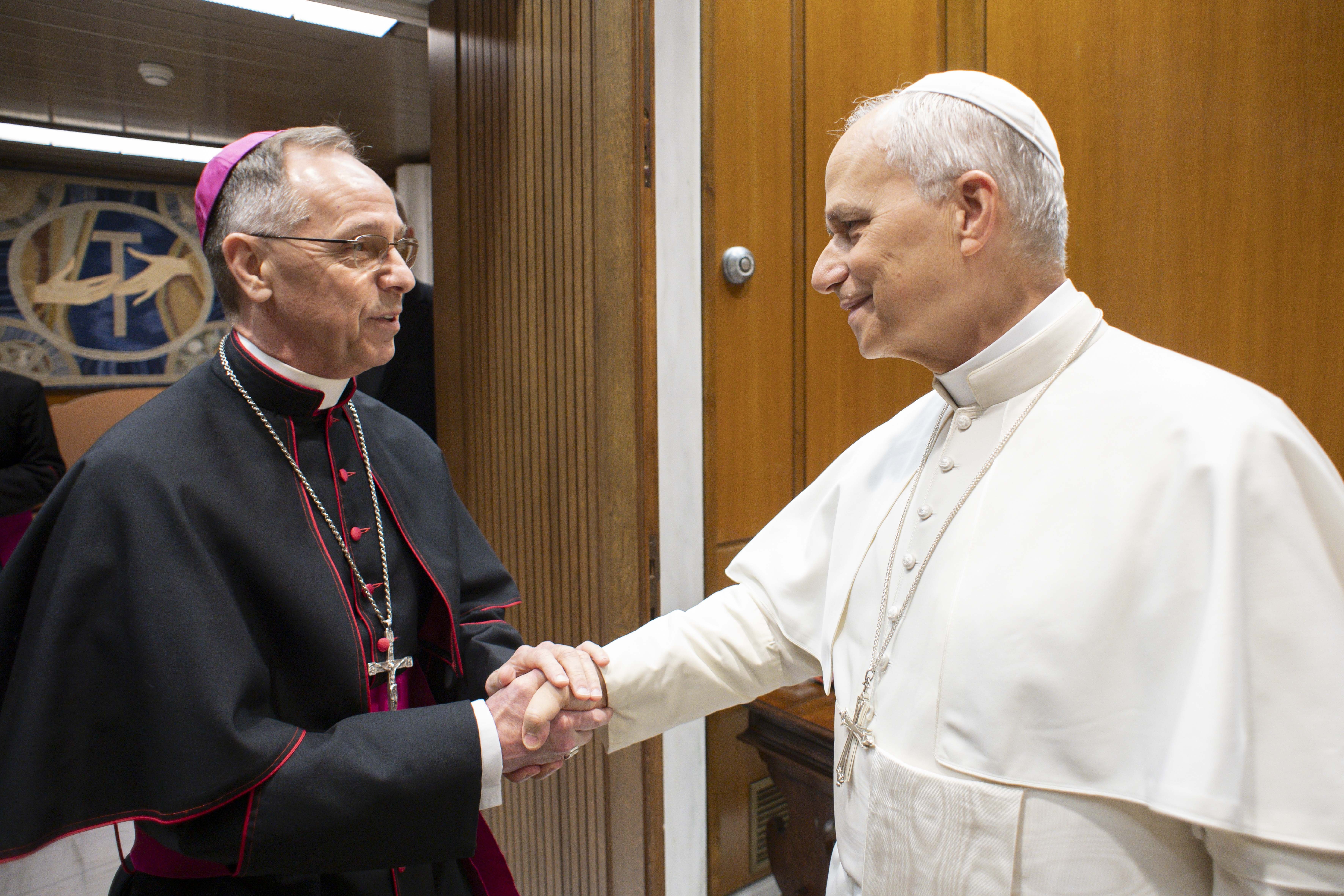 Pope Leo and Archbishop Charles Thompson