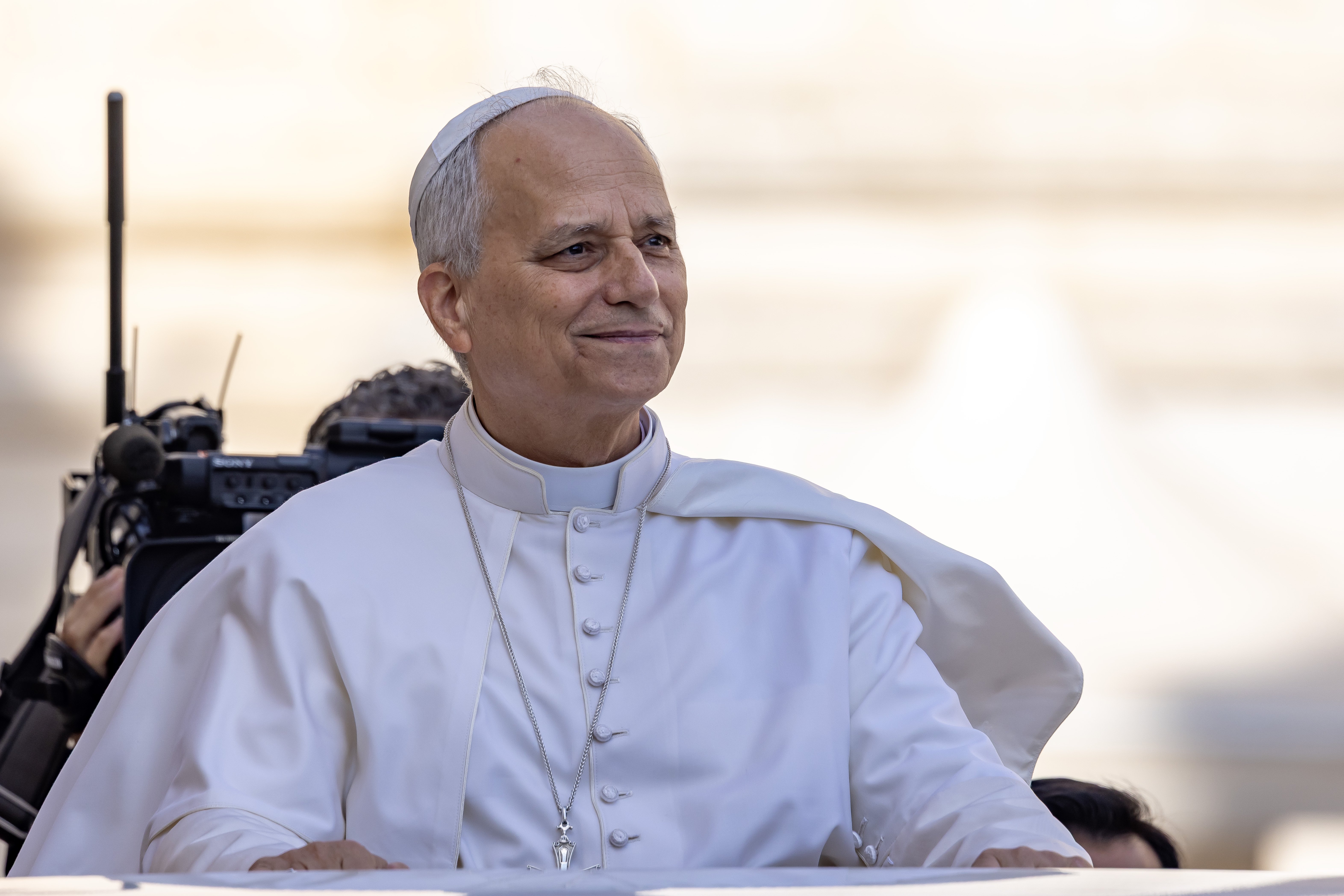 Pope Leo XIV at his general audience Oct. 1