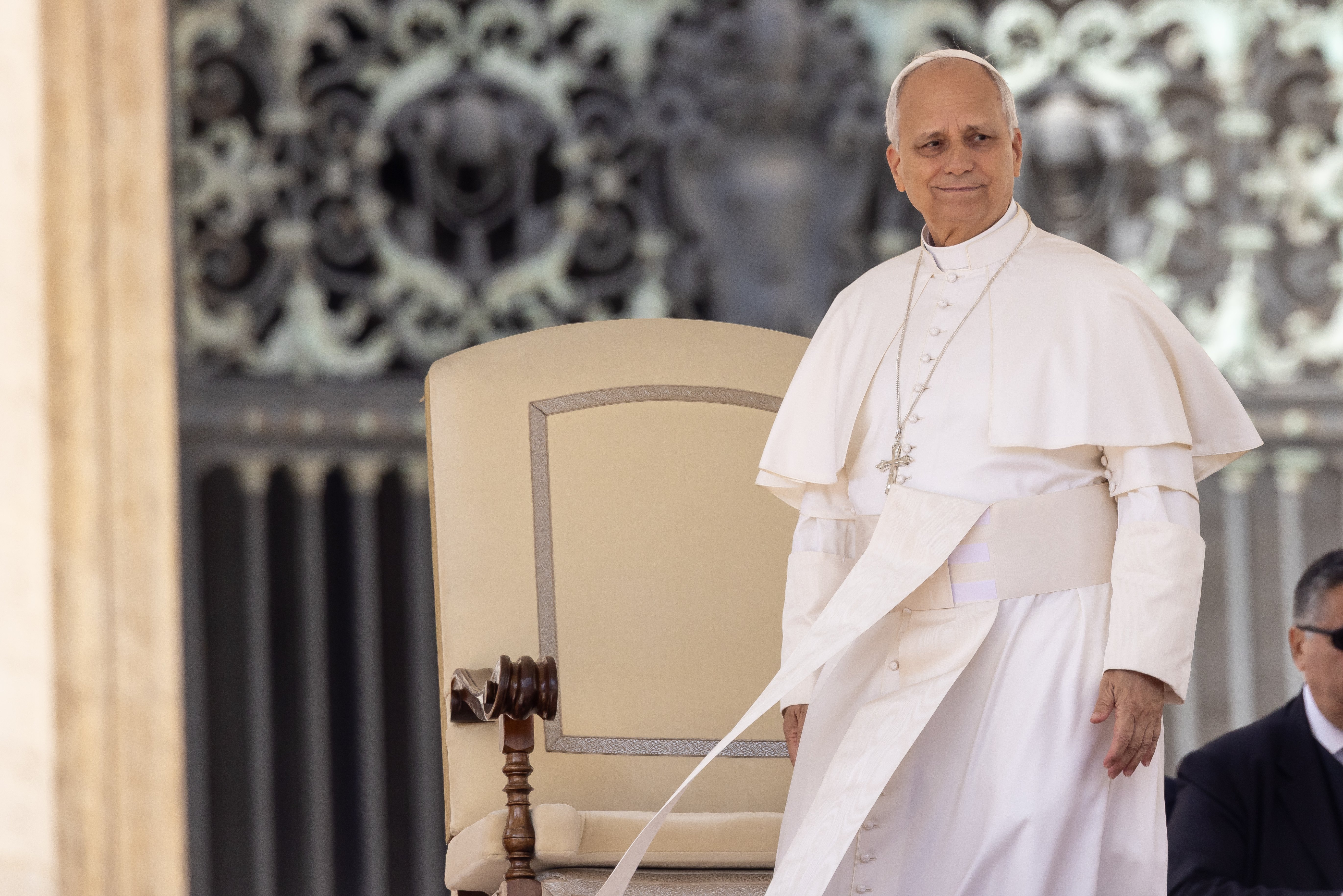 Pope Leo XVI at his general audience Oct. 1