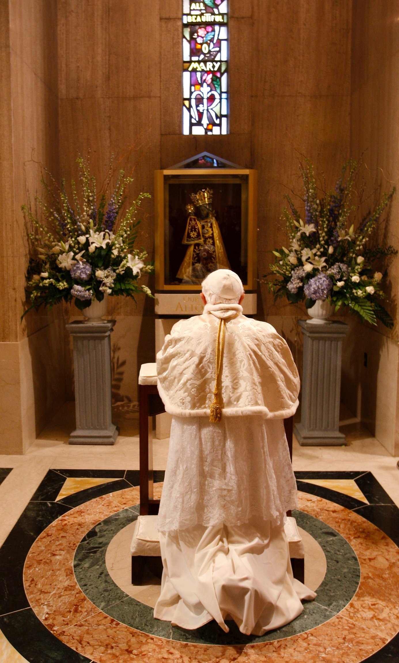 Pope Benedict XIV in the Basilica of the Shrine of the Immaculate Conception