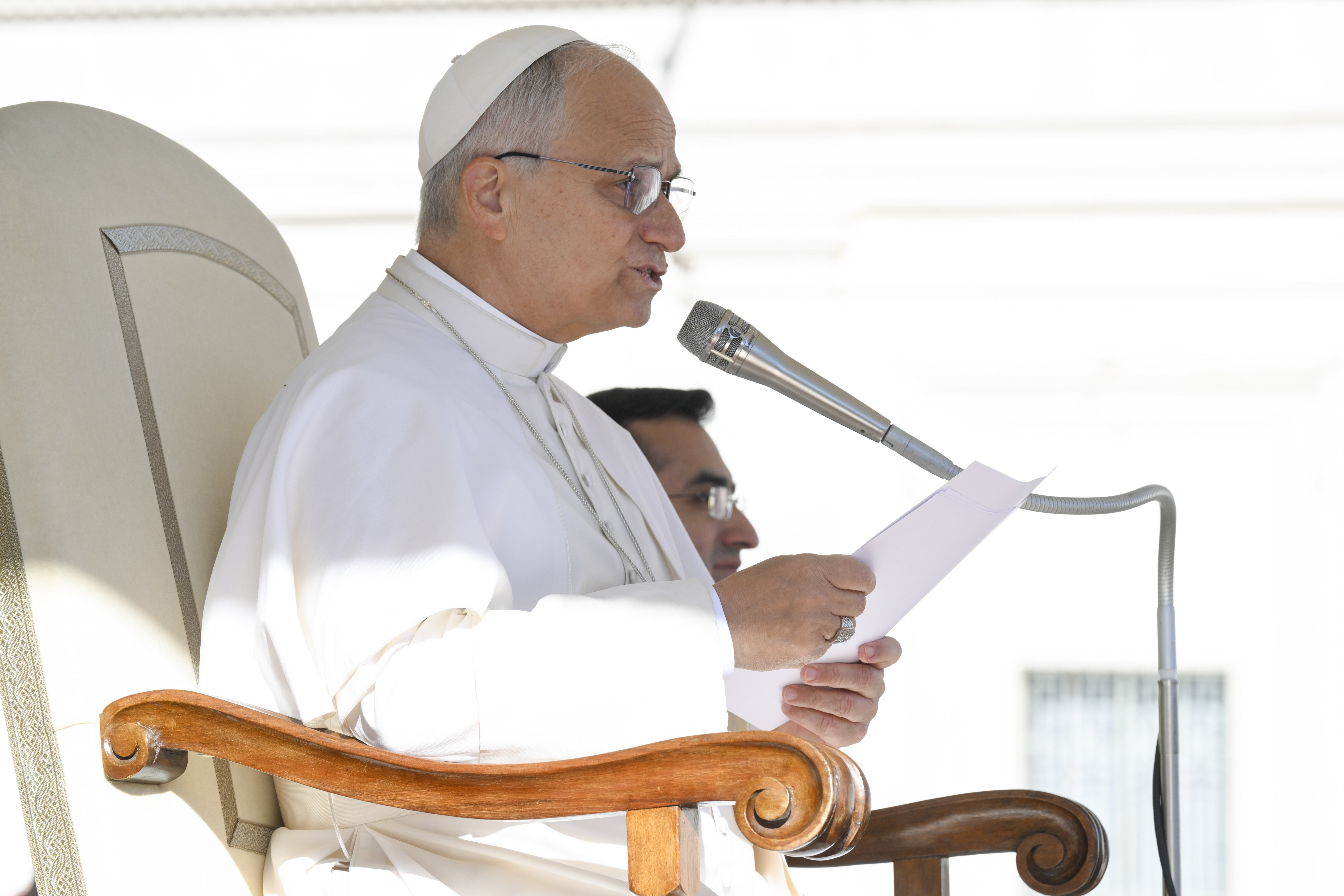 Pope Leo leads his general audience Nov. 12