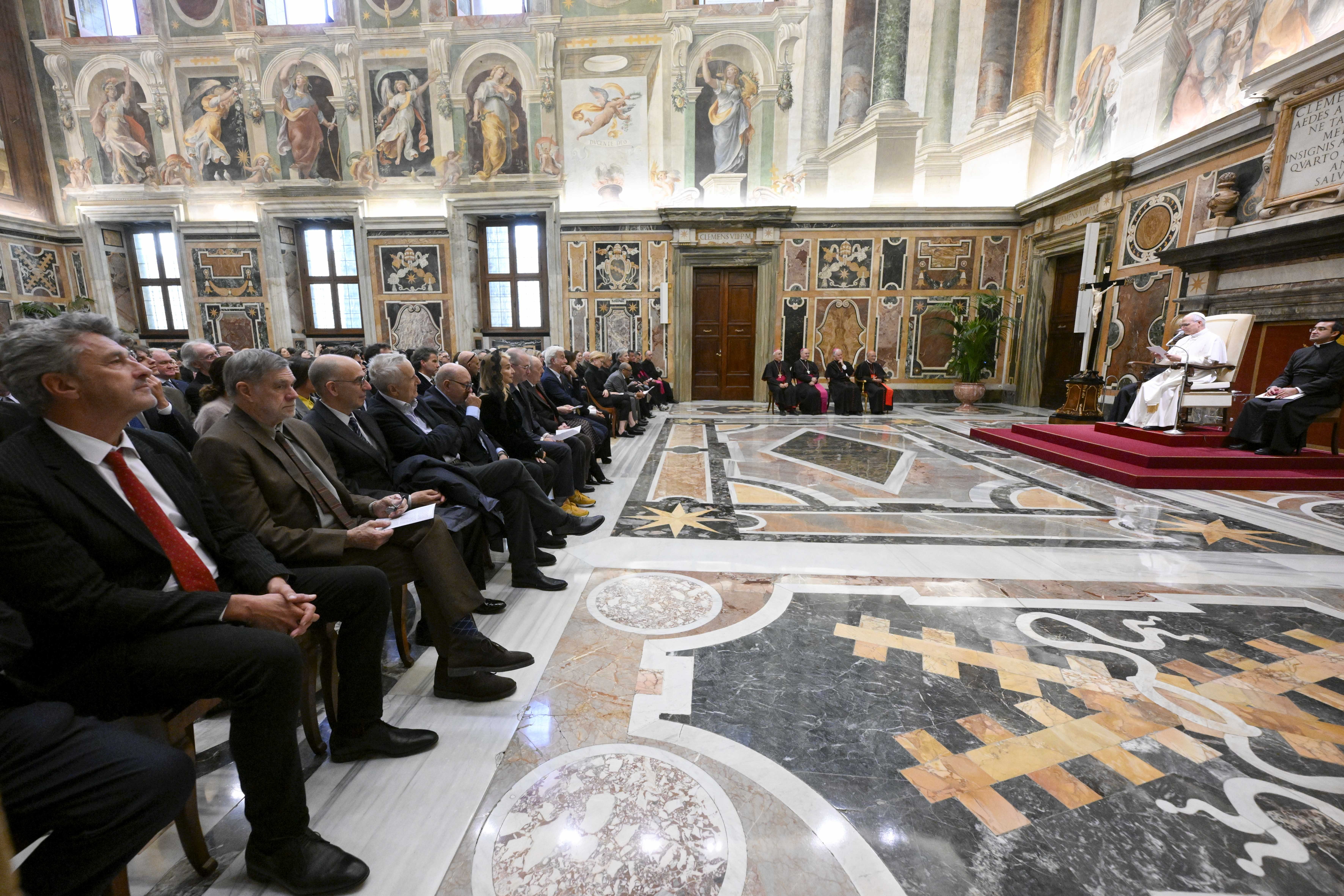 Pope Leo speaks to film actors and directors