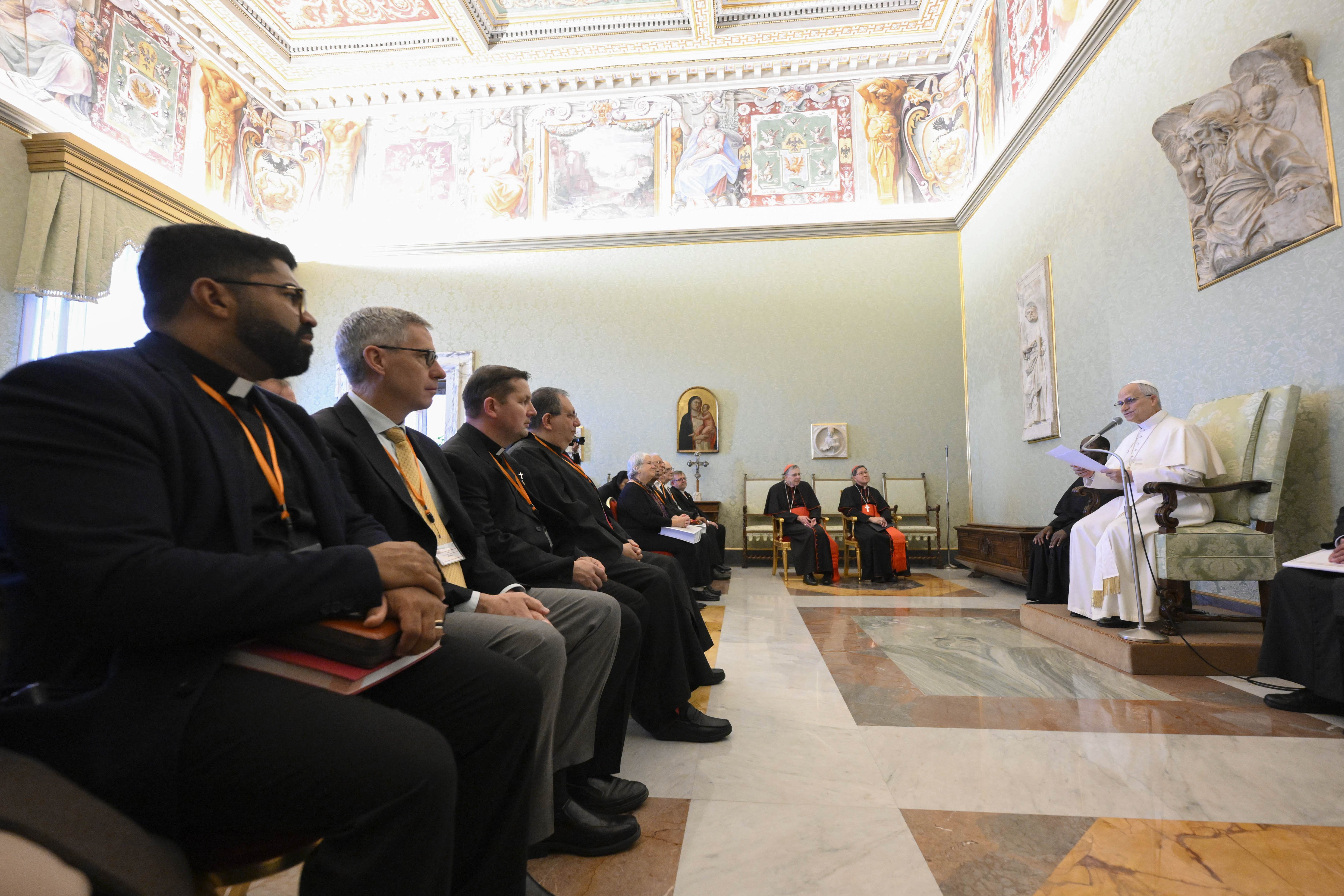 Pope Leo speaks to the Catholic Biblical Federation