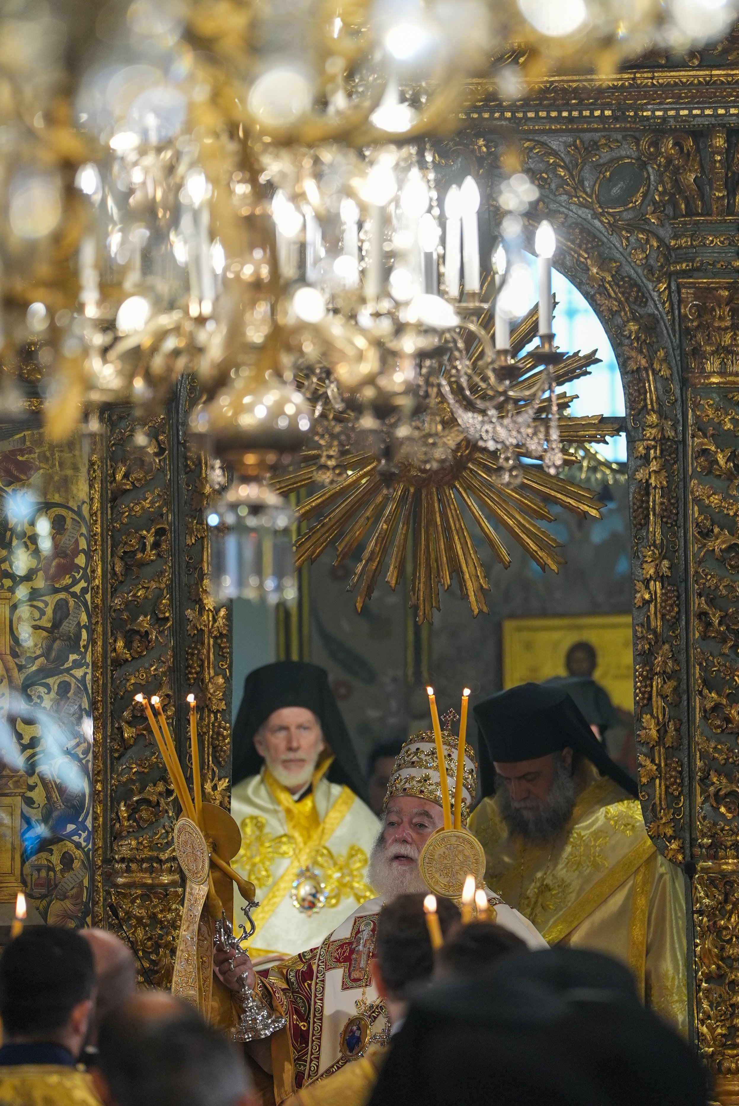 Patriarch Theodore II of Alexandria at liturgy with pope