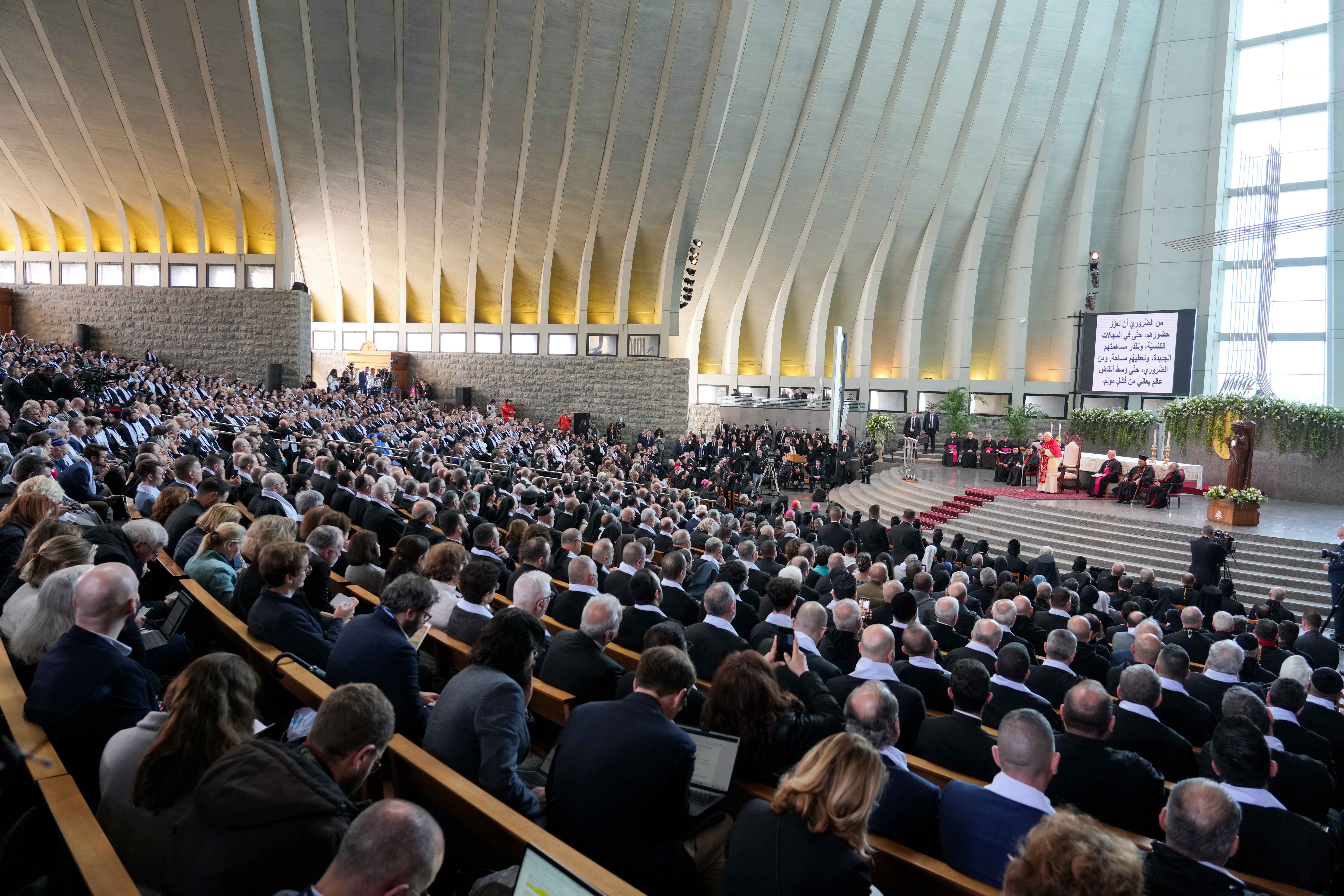 Lebanon's bishops, priests and religious listen to Pope Leo