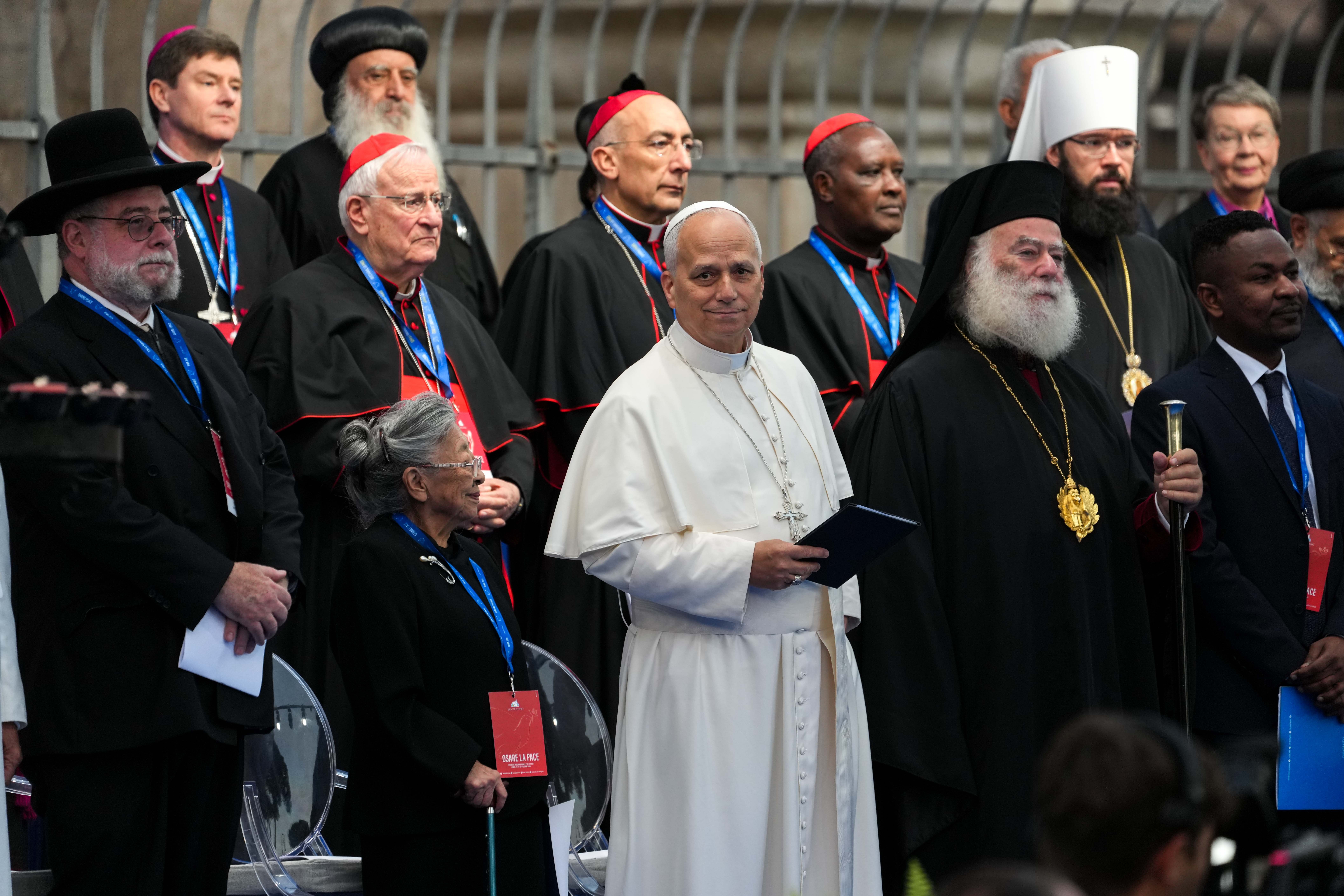 Pope Leo with religious leaders
