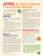 Child and Youth Protection April is Child Prevention Month - Bulletin Insert