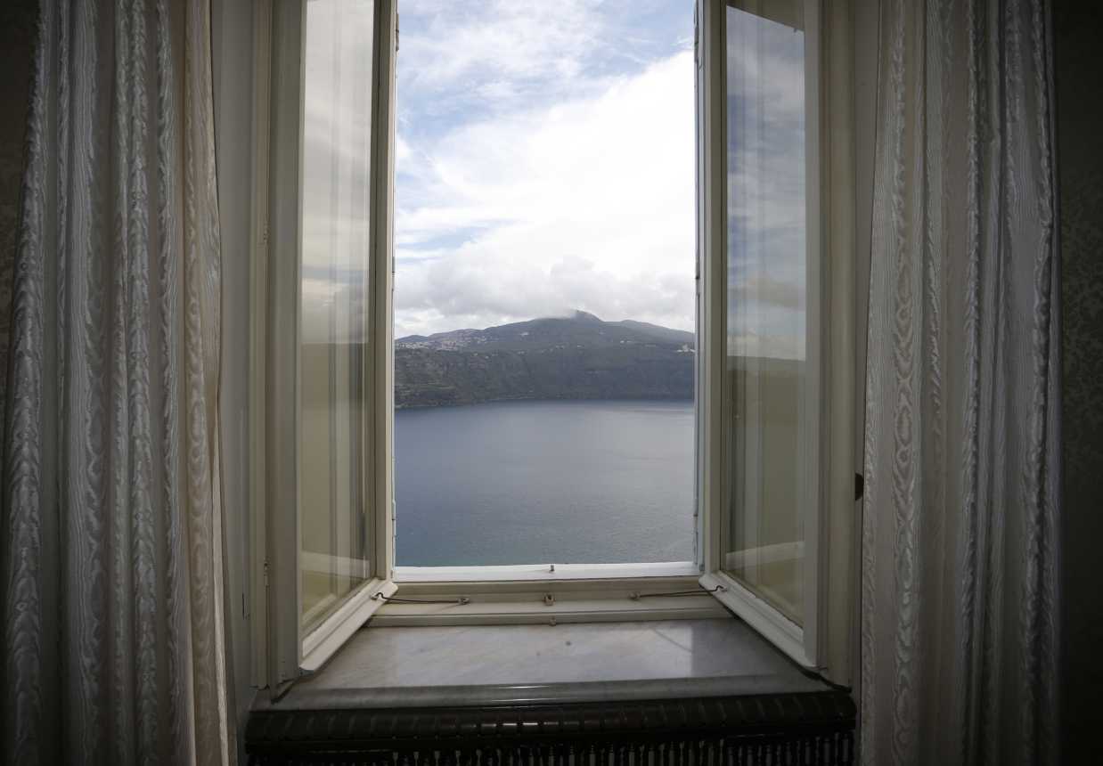 The view of Lake Albano from the papal villa at Castel Gandolfo