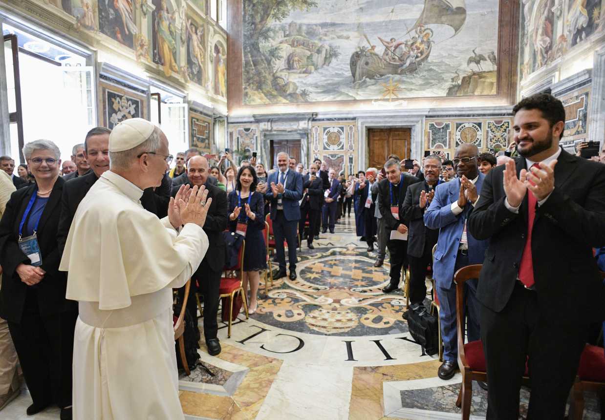 Pope Leo XIV greets leaders of lay movements and associations