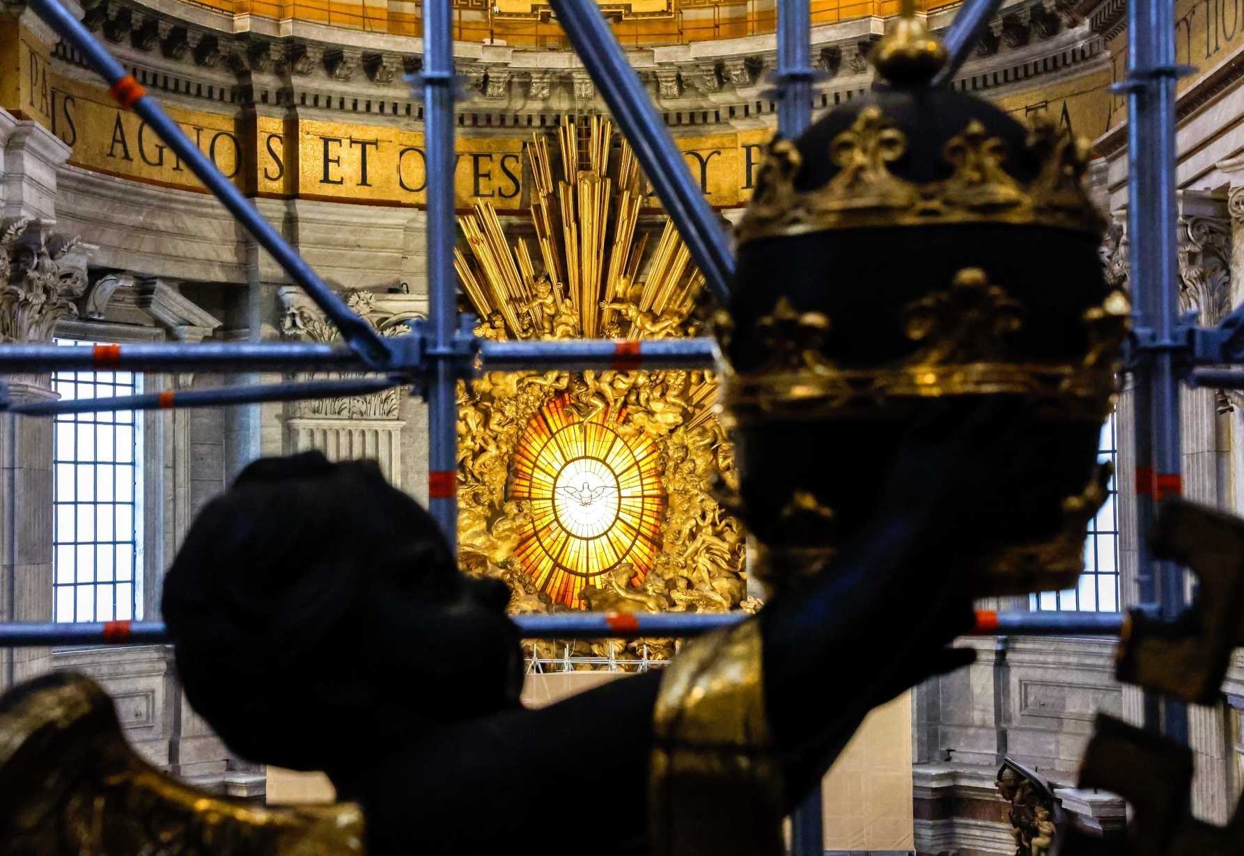 From on high: A rare glimpse from the top of St. Peter's baldachin
