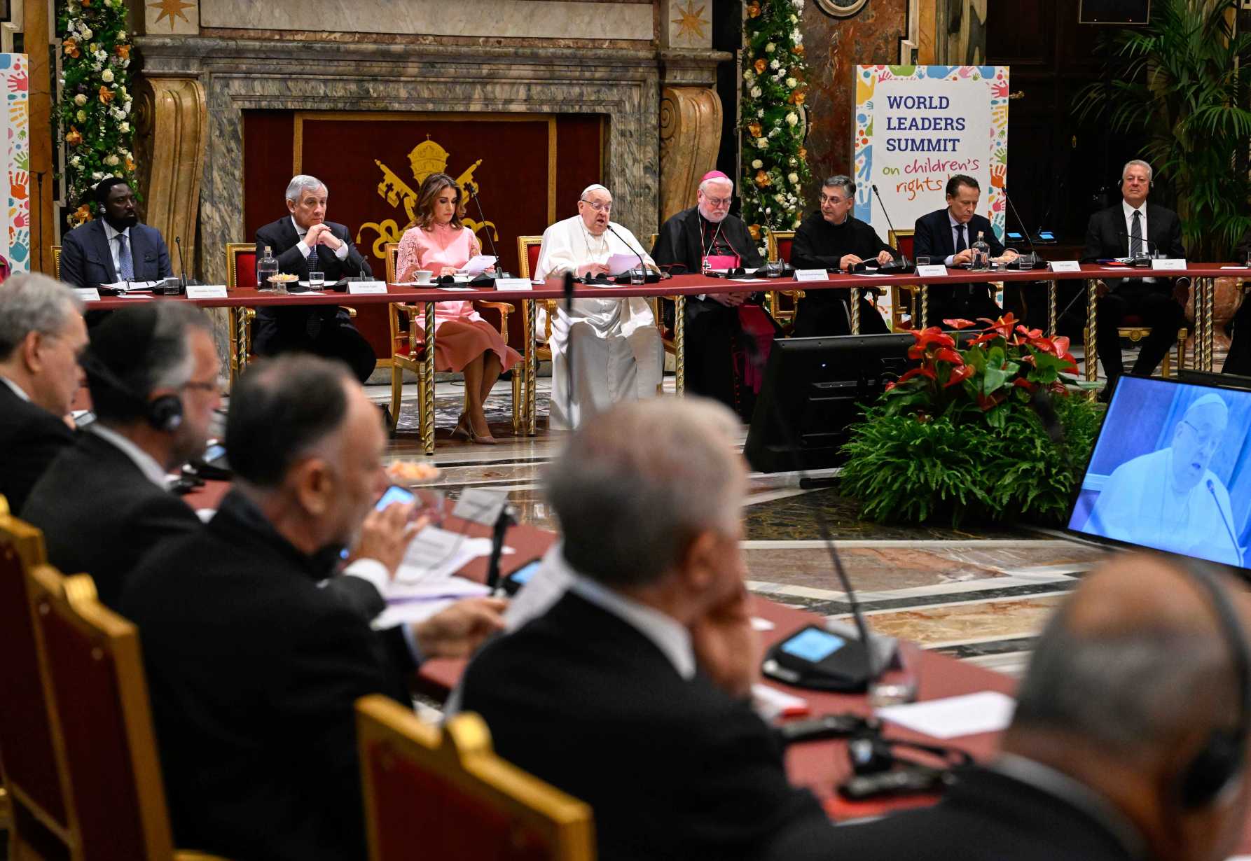 Nothing is worth sacrificing the life of a child, pope tells world leaders