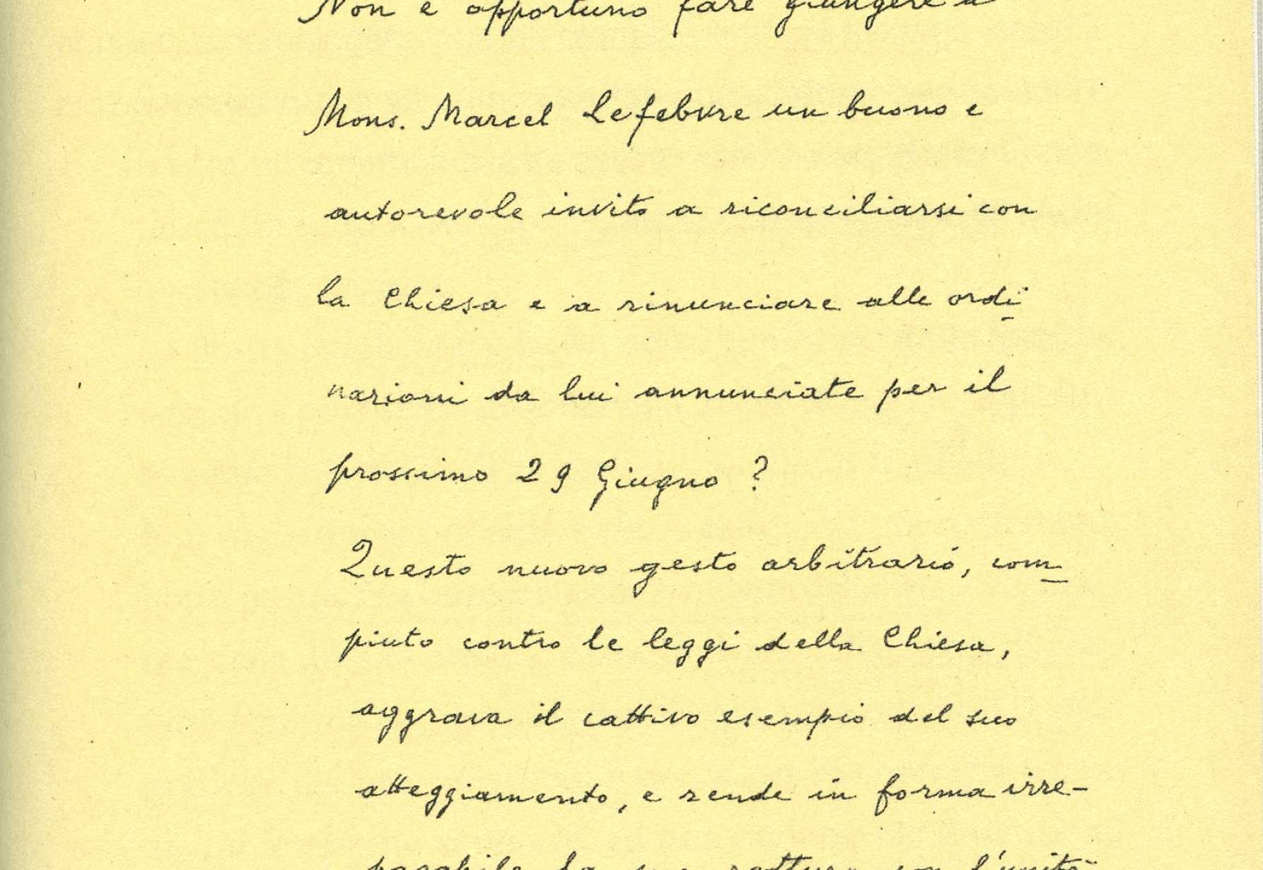 Archives: Paul VI accused Archbishop Lefebvre of acting like an 'antipope'