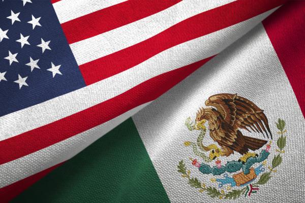 United States Mexico Flags