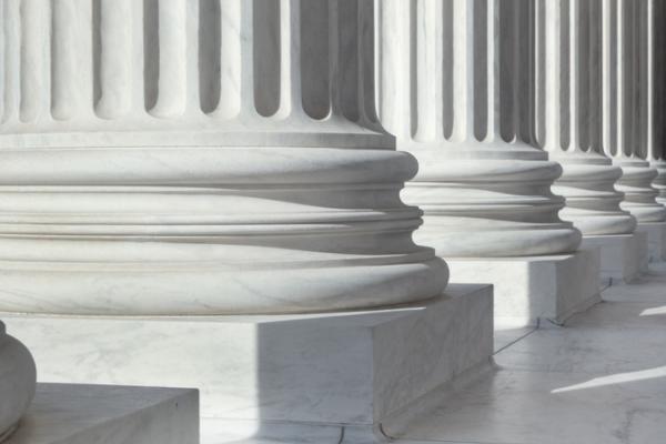 White marble columns in the U.S. Capitol building