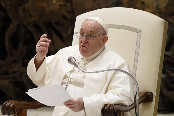Pope Francis at his general audience Jan. 18