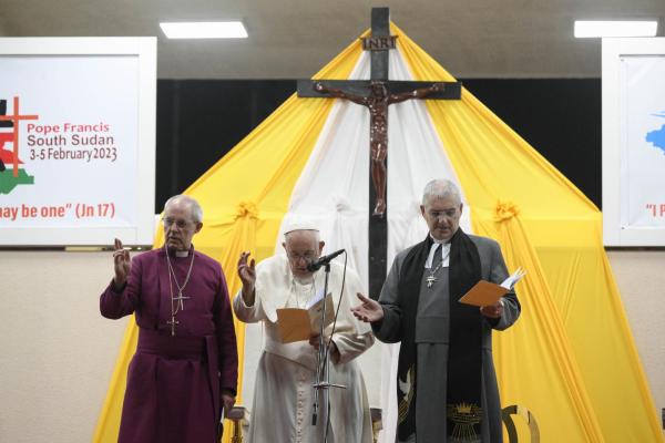 Archbishop Welby, Pope Francis and the Rev. Iain Greenshields