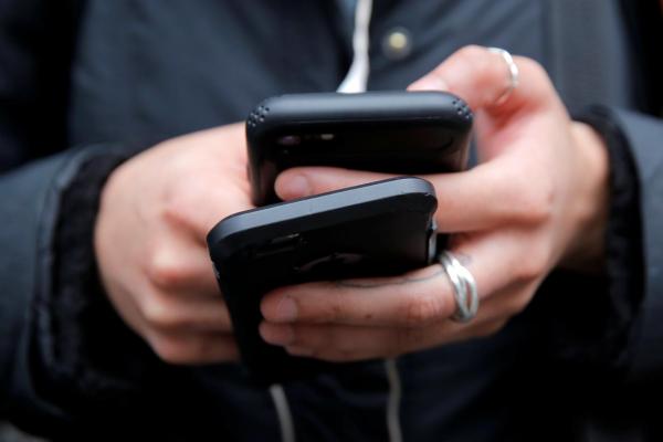 using a cell phone