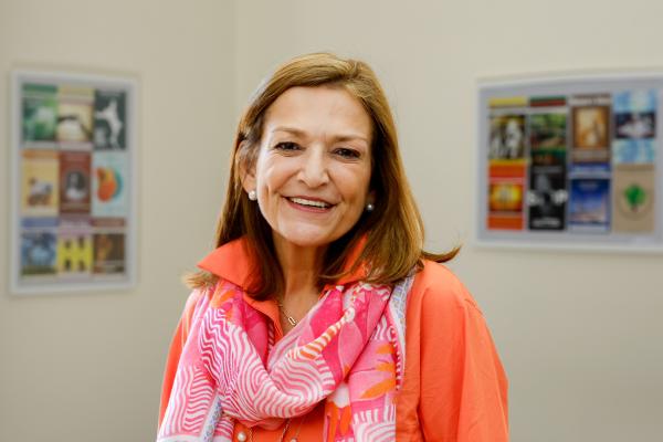 Mónica Santamarina, president general of WUCWO, poses for a photograph at WUCWO's Vatican offices.