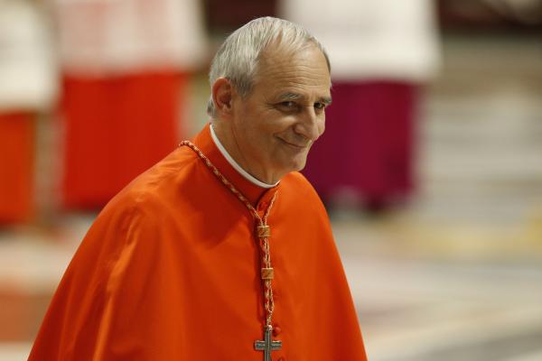Cardinal Matteo Zuppi arrives for a consistory. 