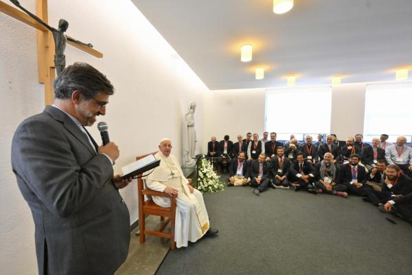 Pope with Portuguese Jesuits