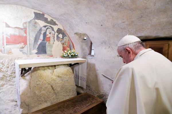 Pope Francis in Greccio