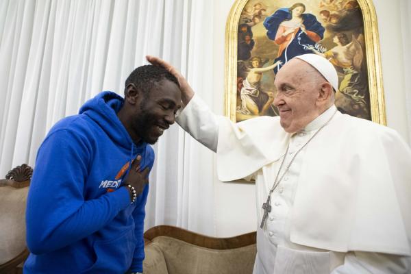 Pope Francis and Mbengue Nyimbilo Crepin