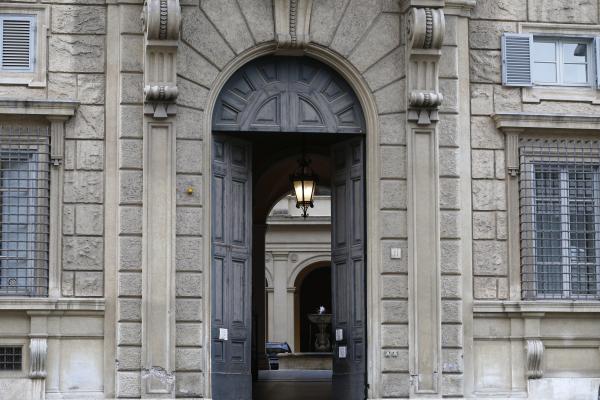 Main entrance of the Dicastery for the Doctrine of the Faith.